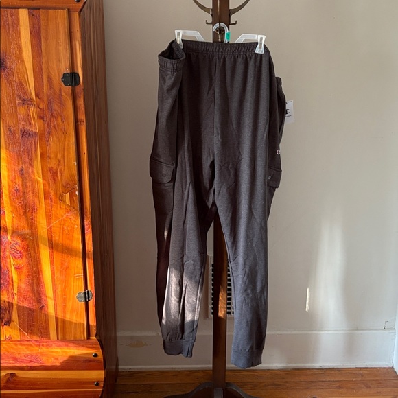 NWT Two Pairs Champion Men's Dark Gray Cargo Sweat Pants 6XL - Picture 2 of 8